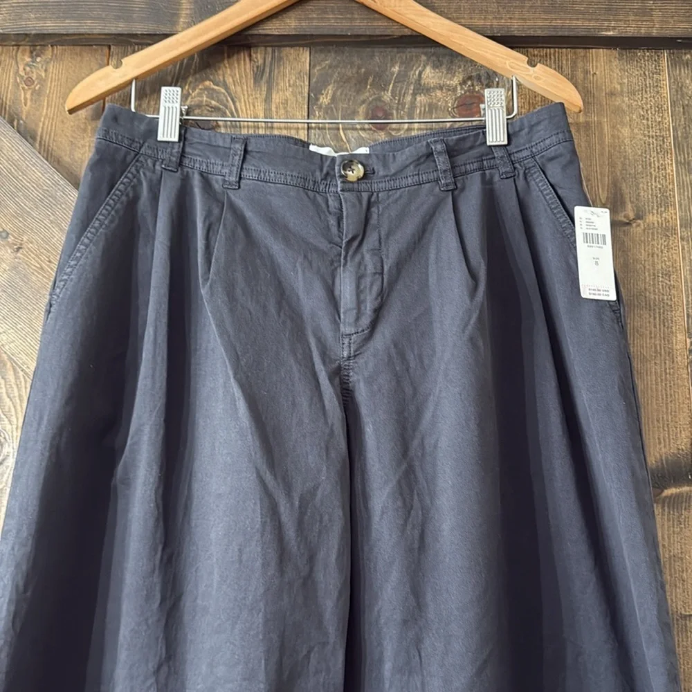 ANTHROPOLOGIE Wide-Leg Black Pants - Picture 6 of 8